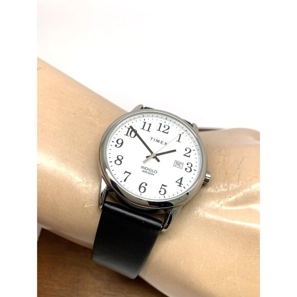 Timex Men's Watch TW2V40000 Quartz White Dial Day Date Leather Band 38mm - Picture 5 of 14